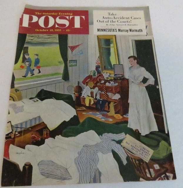George Hughes Artist Illustration Magazine Clipping SEP Oct 22 1,955 Messy Room