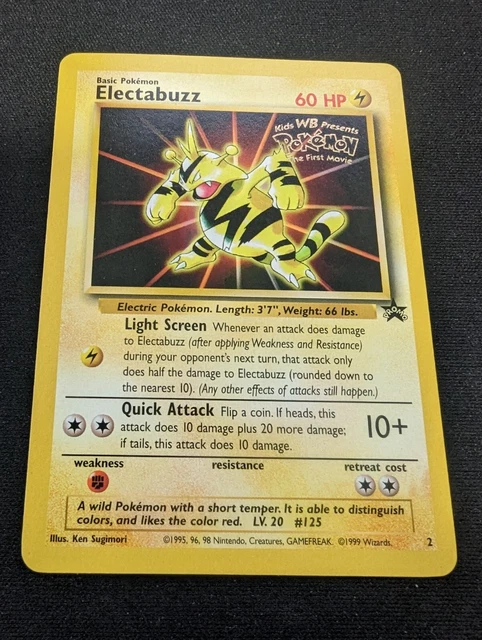 Electabuzz Black Star Promo Rare #2 Pokemon Card WOTC