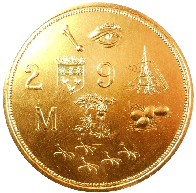 Grande Médaille Monnaie De Paris Meilleurs Vœux - Bronze Doré - 1963