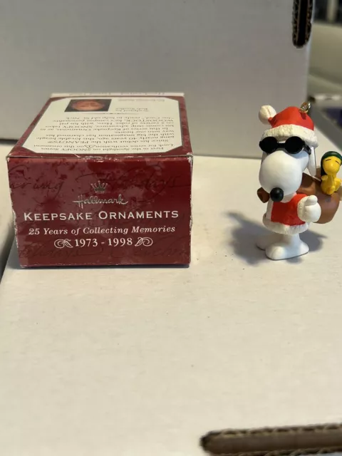 Hallmark Christmas Ornament - Peanuts Snoopy as Joe Cool - Woodstock 2