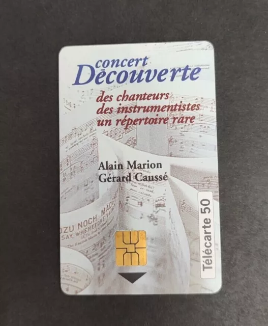 Télécarte carte téléphonique 50 unités Concert découverte mécène musique vocale