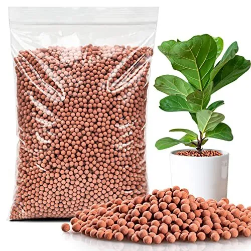 1.5LBS Leca Balls Clay Pebbles for Plants, 8mm-12mm Expanded Clay Pebbles  for Hydroponic Growing, Organic Natural Leca Clay Pebble for Drainage