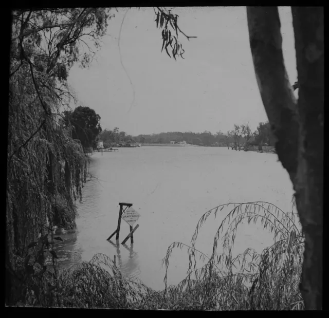 VINTAGE Magic Lantern Slide RIVER MURRAY MILDURA C1949 PHOTO AUSTRALIA NSW