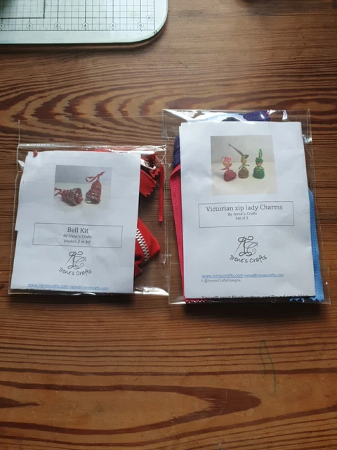 Irenes Crafts  Bell Kit And Victorian Lady Zip Charms Kit.  Craft/ Making/ Gifts