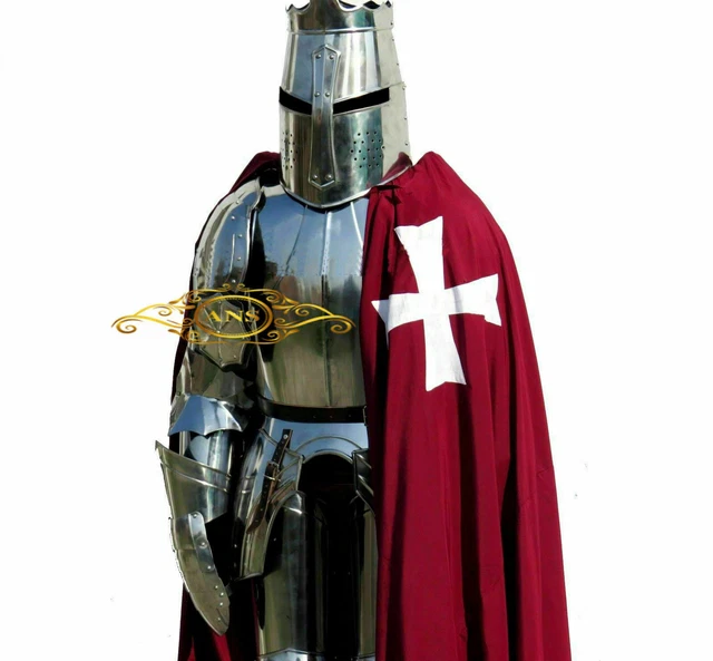 MEDIEVAL TEMPLAR KNIGHT King Full Suit Of Armour Wearable Armor Costume