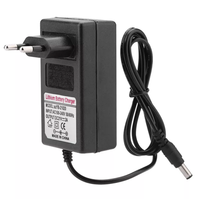 AC 100-240V DC21V 2A Netzteil für Lithium-ion Ladegerät Adapter Charger EU Plug.