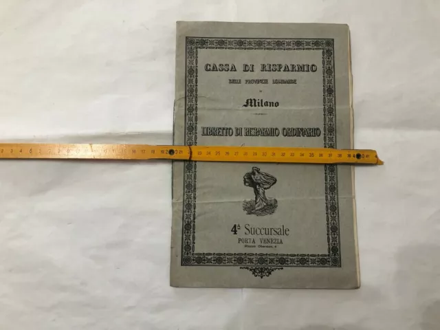 LIBRETTO DI RISPARMIO Ordinario Cassa Risparmio Provincie Lombarde Milano  1931 EUR 23,00 - PicClick IT