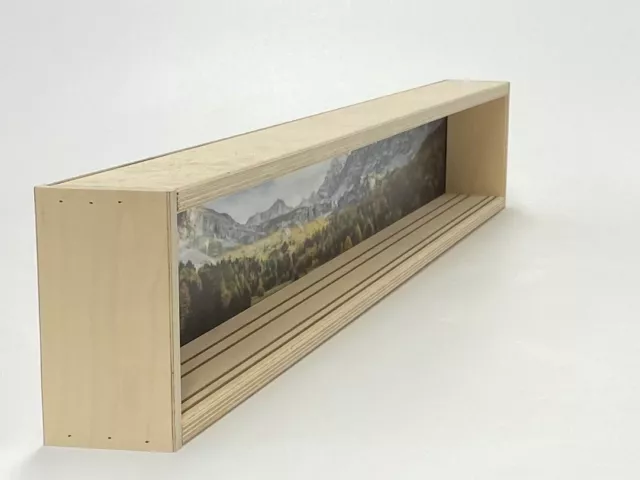 VitrinenSchmidt® H0 Vitrine 70cm - 150cm, 15cm hoch, 1 Fach "Berglandschaft"