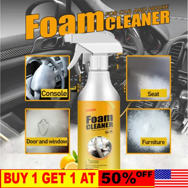 Multi Purpose Foam Cleaner Deep Cleaning For Car Interior Sofa Rugs 120ML √