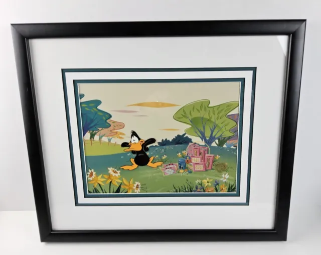 Warner Bros Daffy Duck Easter Bugs Brachs Original Commercial Production Cel COA