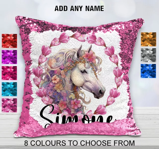 Unicorn Cushion Cover Sequin Throw Pillow Flip Sequins Personalised