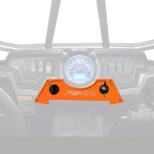 Billet Center Dash Panel Polaris RZR XP1000 S 900 1000 XP Turbo Orange Madness