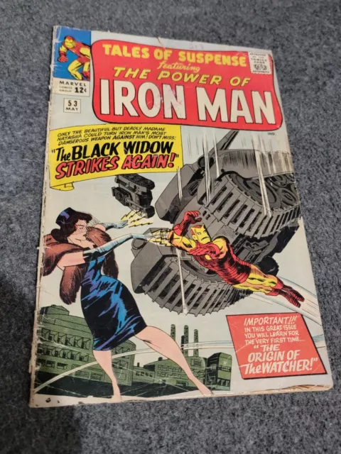 TALES of SUSPENSE #53 Marvel 1964, 2nd BLACK WIDOW, Origin WATCHER, IRON MAN