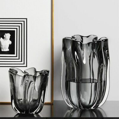 Large Transparent Glass Vase Creative Shape Home Room Flower Art Decoration Pot