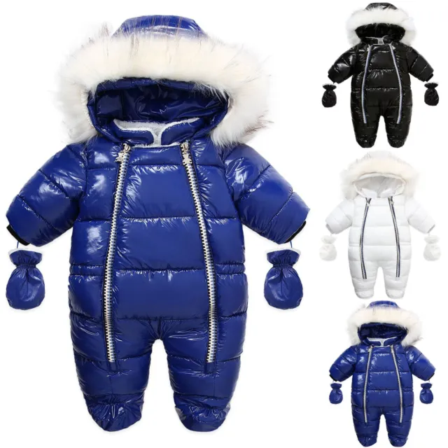 Infant Baby Girl Boy Winter Cute Coat Snowsuit Toddler Jacket Bib Boy Girl