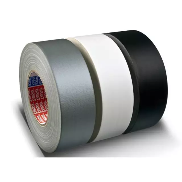 Heavy Duty Duct Gaffer Waterproof Cloth Tape 50mm x 50m SILVER BLACK WHITE