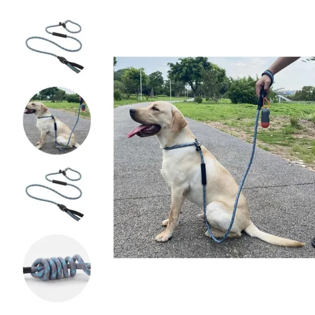 Cuerda de tracción para caminar con correa de perro de 1,8 m diseño reflectante pelo no pegajoso perro mascota