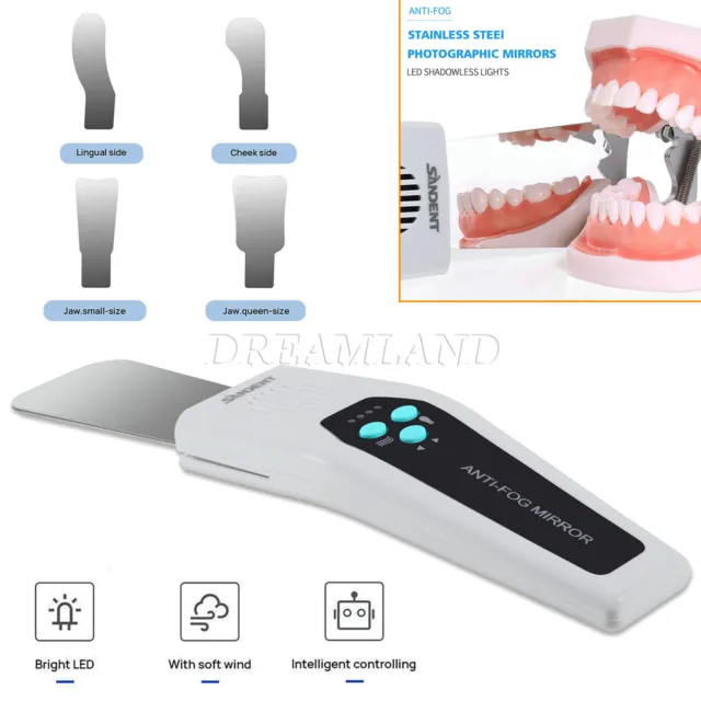 Dental Orthodontic Imaging LED Fog Free Photo Mirror Oral Obervation Reflector