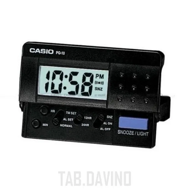 Sveglia Orologio Casio Pq 10 1R Compatta Digitale Da Viaggio Original Casio