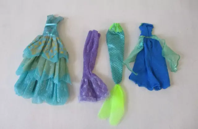 Barbie Doll Mermaid Outfits Clothes Lot Bundle