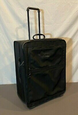 TUMI Alpha 2284D3 Upright Rolling Expandable Suitcase  Black 12x20x26" LOOK