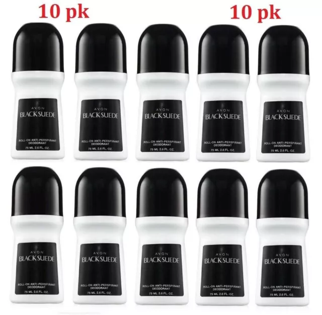 Avon - Black Suede Roll-on Deodorant 2.6 oz - 10 Pack Anti-Perspirant