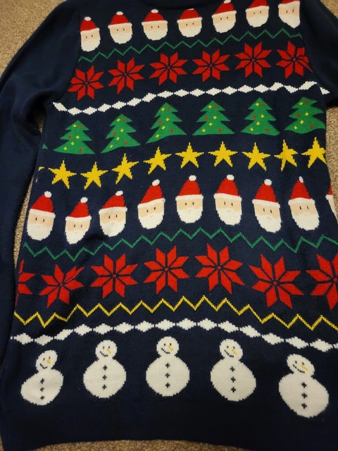 Christmas Jumper Age 11-12 Years girls boys kids BHS santa Snowman xmas tree 4