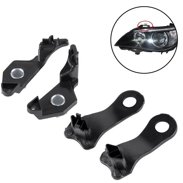 Kit Réparation Support Phare Avant BMW Série 5 E60/E61 - 4 Pièces (supports + Clips) - Neuf