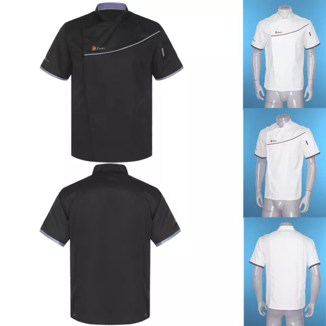 Unisex Jacket Mens Uniform Chef Shirts Cosplay Stand Collar Blazer Costume Tops