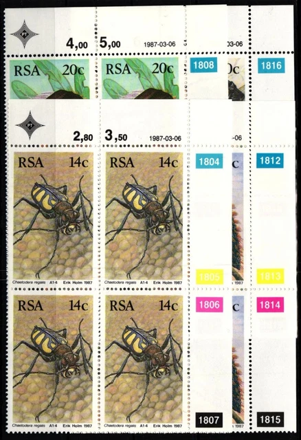 Südafrika 701-704 postfrisch als Viererblock mit Eckrand #JO476