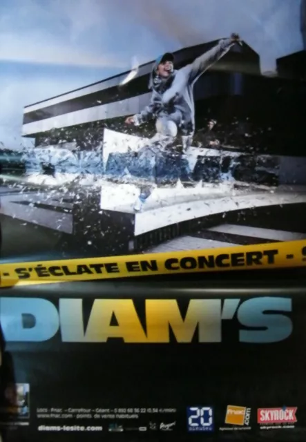 DIAM'S - Affiche poster 70 x 100 "Tournée S.O.S." (2009) - RAP Hip Hop - Rare !