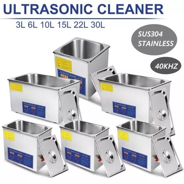 3-30L Nettoyeur à Ultrasons Digital Nettoyeur Ultrasonique Chauffage