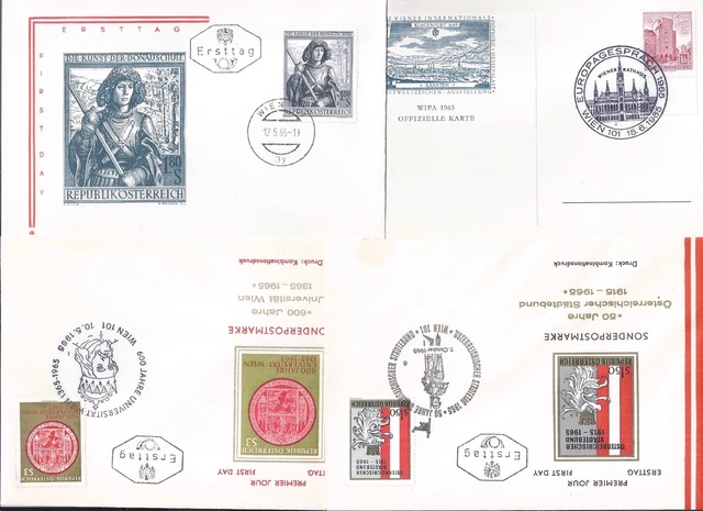 Österreich 1965 4X Fdc Siehe Scan