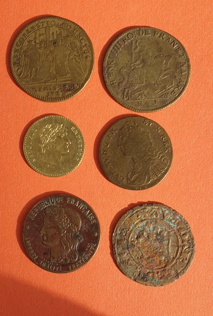 lot de 6 jetons a identifier