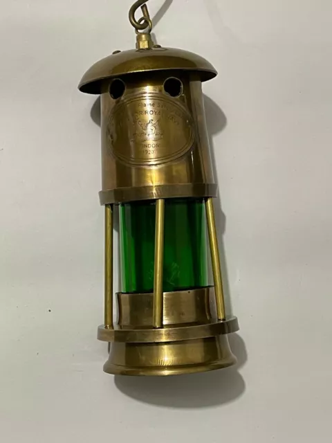 Solid Brass Miner Safety Lamp Nautical Collectable Antique Finish 2