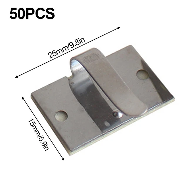 Morsetto per cavi metallici clip di gestione cavi supporto per cavi metallici 50 pezzi supporto per fili