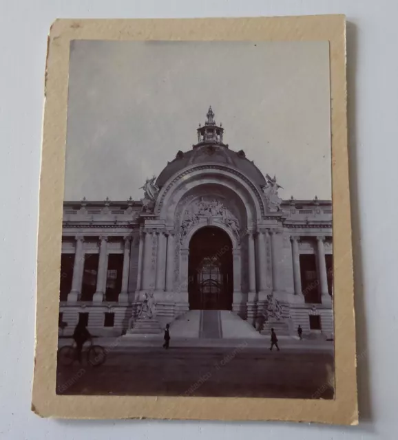 Photo Paris Petit Palais et velò Vintage Print début XX siècle