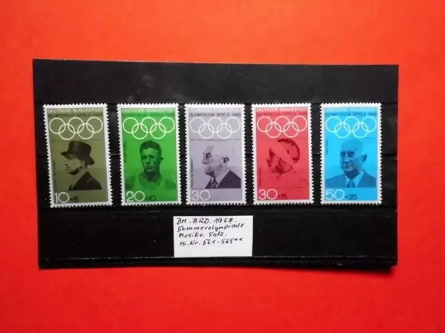 BM. Briefmarken BRD 1968 Olympische Sommerspiele Mexiko Mi. Nr. 561-565** Satz