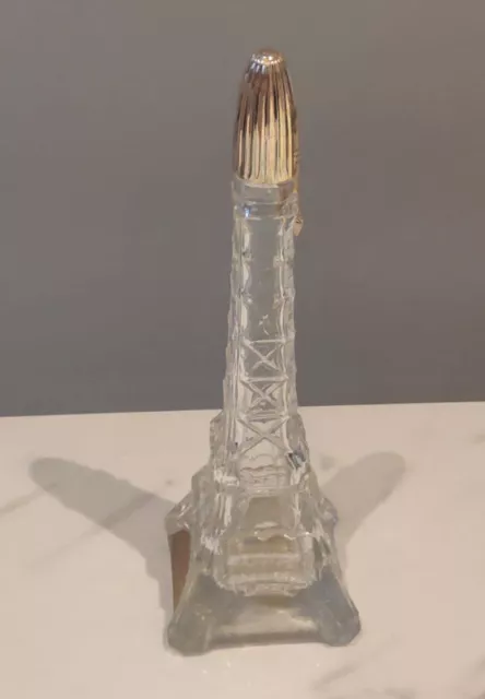 Jules Robin Cognac Eiffel Tower shaped glass bottle empty