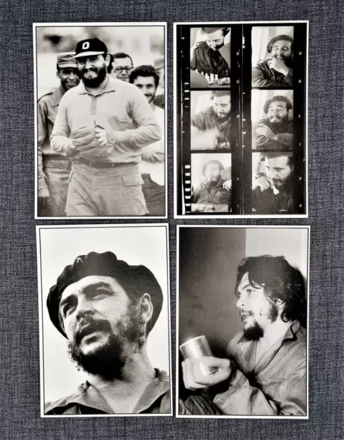 Lote de 15 postales fotográficas de Fidel Castro y Che Guevara! Revolución Cuba