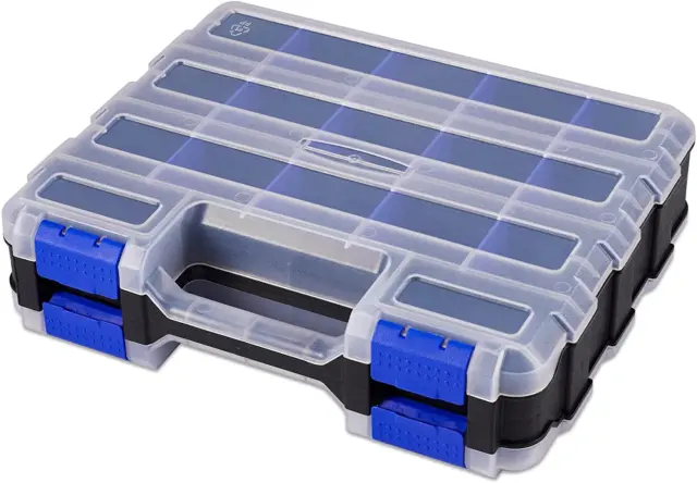 Hardware Organizer Box 34 Compartments Small Parts Organizer with Removable Divi