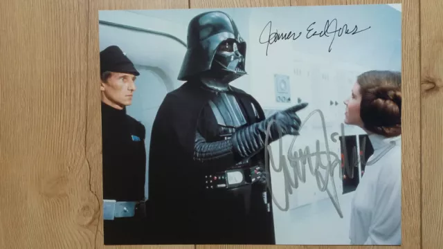 Autogramm Carrie Fisher LEA Star Wars Original James Earl Jones