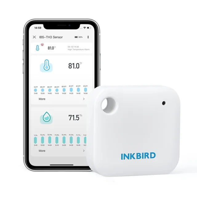 INKBIRD Wi-Fi  Indoor Thermometer Hygrometer IBS-TH3 Temperature Humidity Sensor