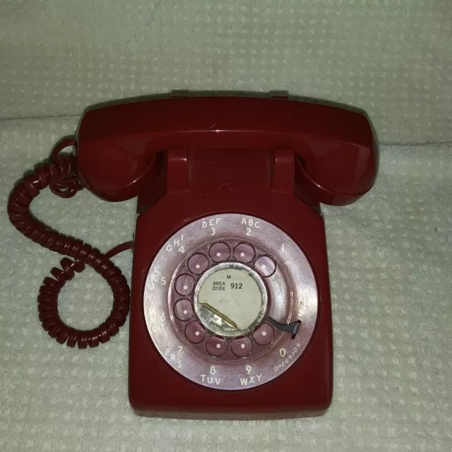 Western Electric Red Rotary Phone