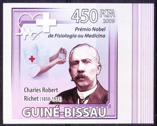 Nobel Medicine to Charles Richet for immunology, Guinea Bissau 2009 MNH Imperf