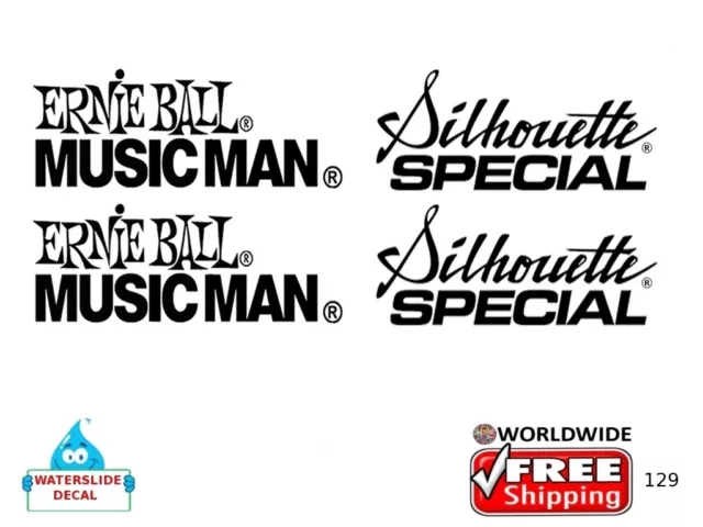 Musicman Ernie Ball Silhouette guitar headstock Restoration decal waterslide 129