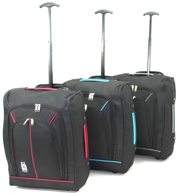 Lightweight Cabin Bag Trolley Case Wheeled Hand Luggage Carry On Travel Suitcase