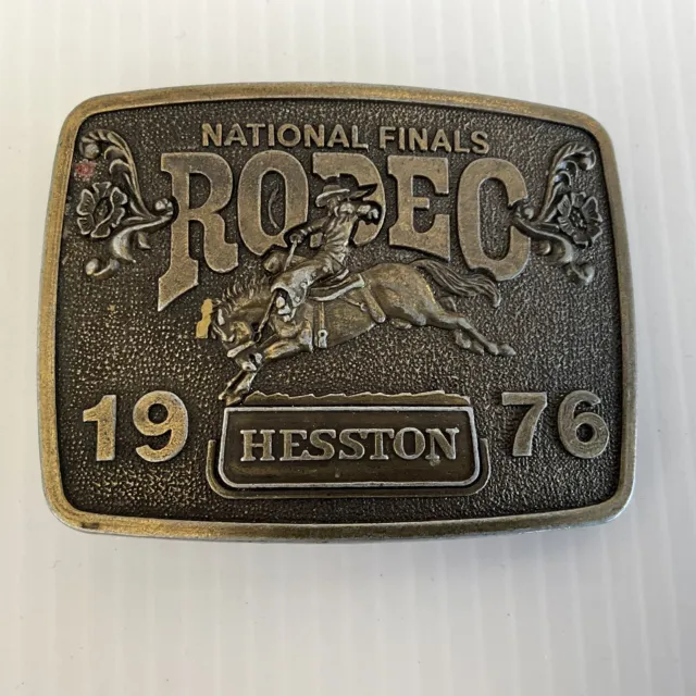 Vintage 1976 Hesston NFR Belt Buckle Limited Edition Collectors Item