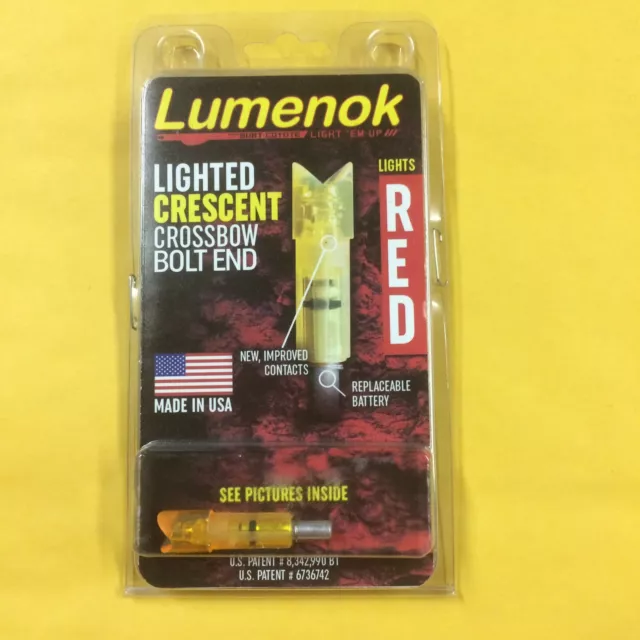 Burt Coyote Lumenok Lighted Crescent Crossbow Bolt End Red #1087