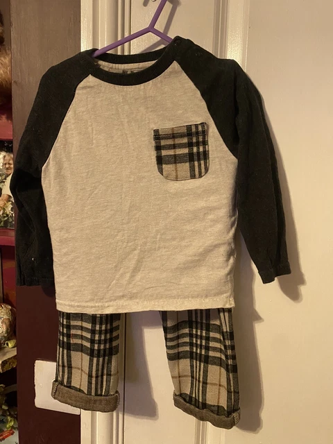 Pigiama a quadretti tartan età 2-3 anni carino